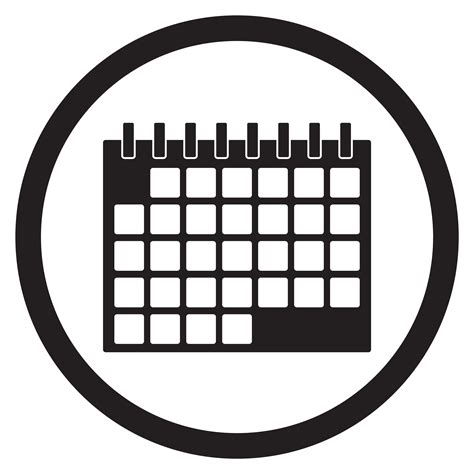 Black And White Calendar Icon